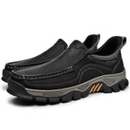Mostelo® Mens Slip On Casual Outdoor Leather Walking Hiking Shoes V3672/V3673