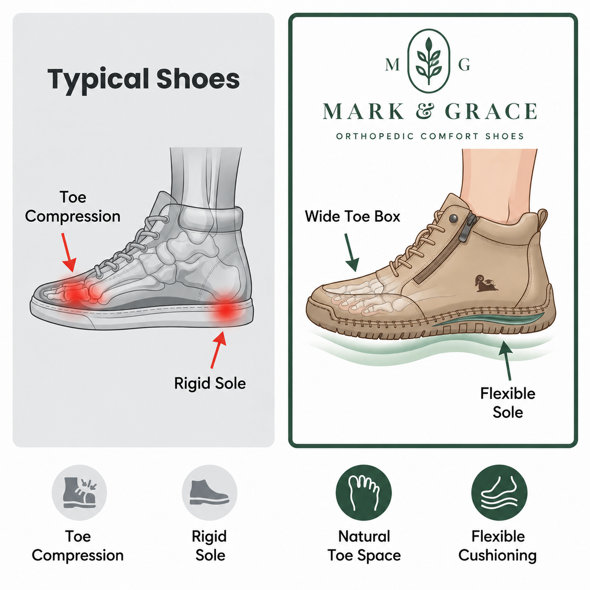 Mila™ | Orthopedic Low Ankle Boot
