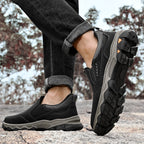 Mostelo® Mens Slip On Casual Outdoor Leather Walking Hiking Shoes V3686