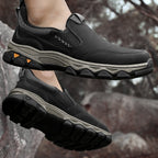 Mostelo® Mens Slip On Casual Outdoor Leather Walking Hiking Shoes V3686